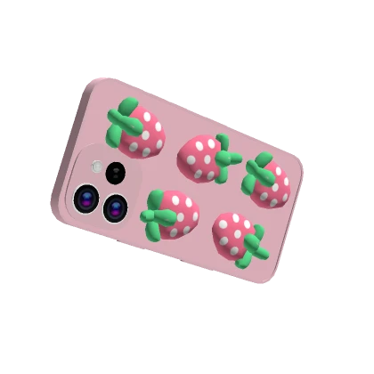 Pink Strawberry Phone 🍓 (Hand)