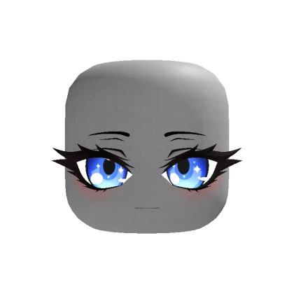 Animated Cute Chibi Face - Blue