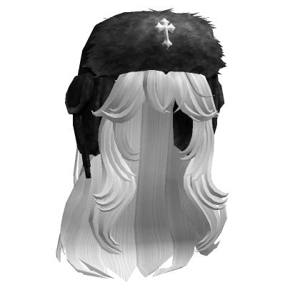 Long Wavy Hair + Cross Ushanka