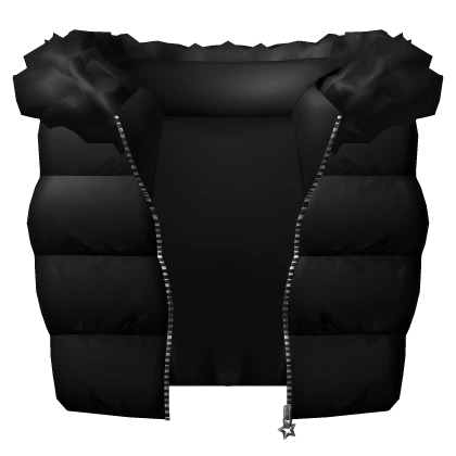Puffer Vest Fur Black 3.0