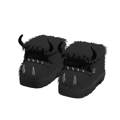 Black Horned Goth Platform Boots