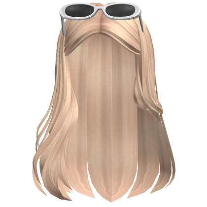 Tucked Long Flowy Hair w/ Sunglasses (Blonde)