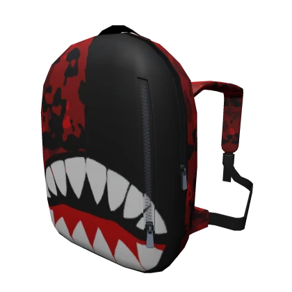 Red Camo Shark Backpack