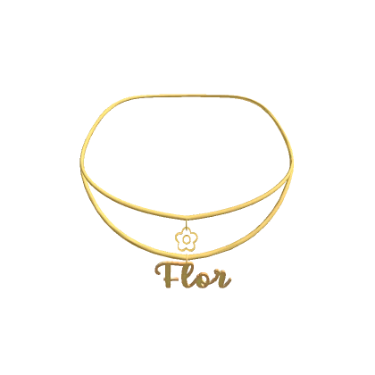 Flower Golden Necklace - 3.0