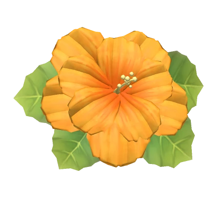 Orange Hibiscus Hair Flower