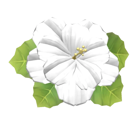 White Hibiscus Hair Flower 