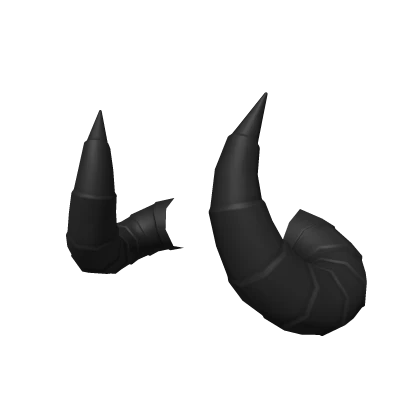 Twisted Demon Horns in Black