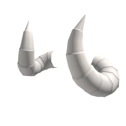 Twisted Demon Horns in White