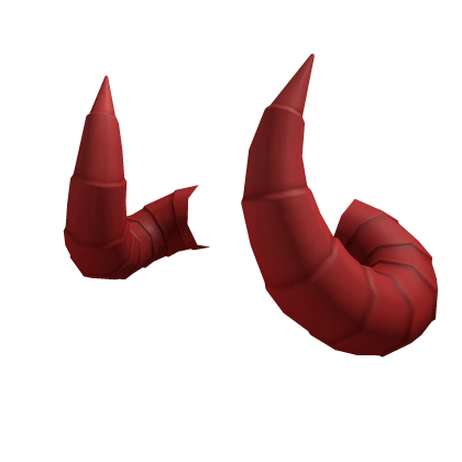Twisted Demon Horns in Red