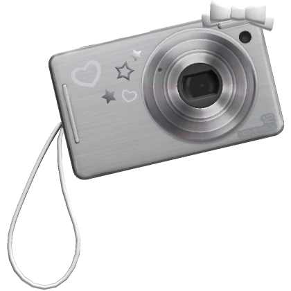 Y2K Face Digital Camera White