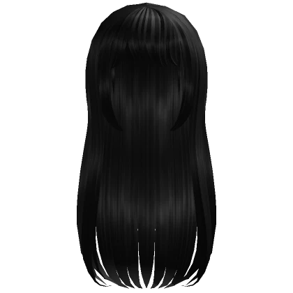 Long Delicate Doll Hair - Satin Black