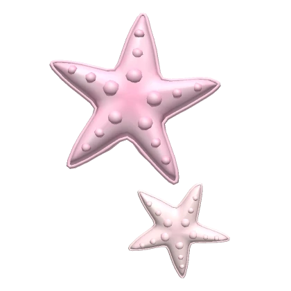 ♡ summer star seashell hairclip pink