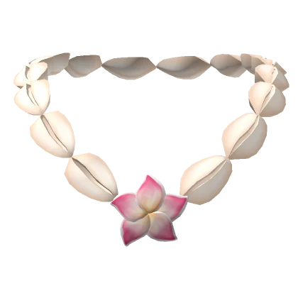 ♡ puka shell necklace with yellow and pink flower