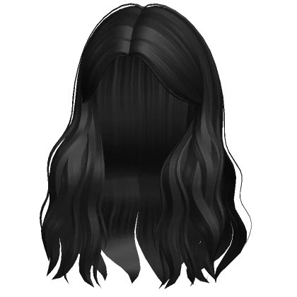 Long Flowy Wavy Hair (Black)