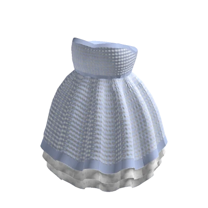 Cute Gingham Doll Dress in Blue