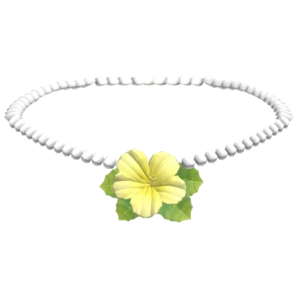 Yellow Summer Hibiscus Necklace