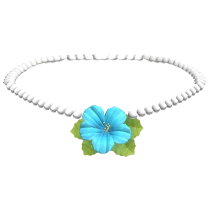 Blue Summer Hibiscus Necklace