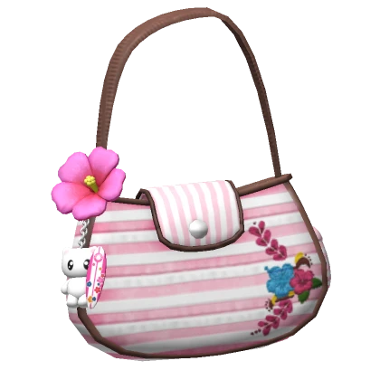 ♡ pink hibiscus summer beach bag