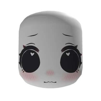 cute blush heart eyes face