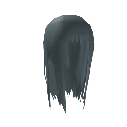 Long Messy Low Poly Hair - Teal