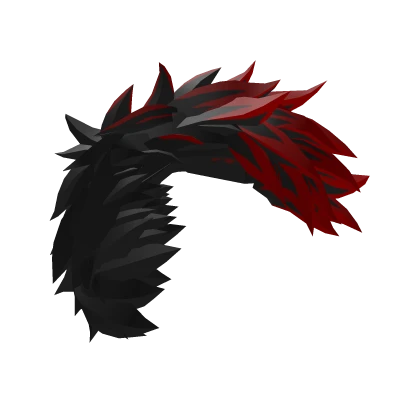Furry Furhawk [Black, Red Highlights]