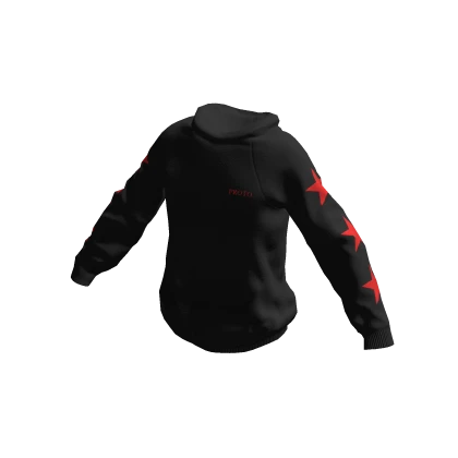 Black & Red Star Hoodie
