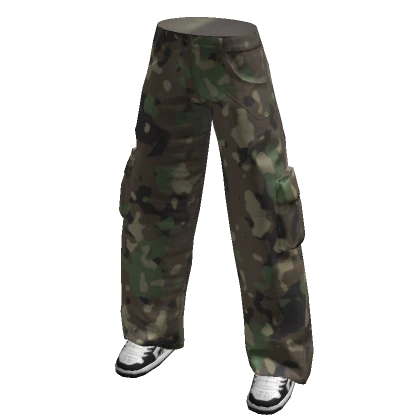 Green Camo Cargo Pants