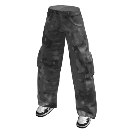 Gray Camo Cargo Pants