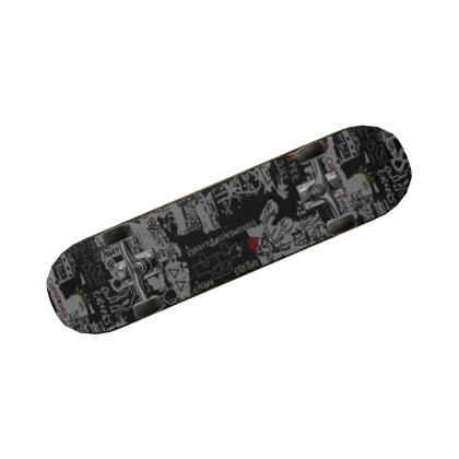 Punk Stickered Skateboard