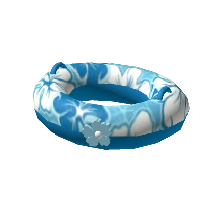 ♡ summer hibiscus floatie in blue ♡