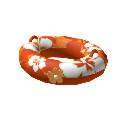 ♡ summer hibiscus floatie in orange ♡