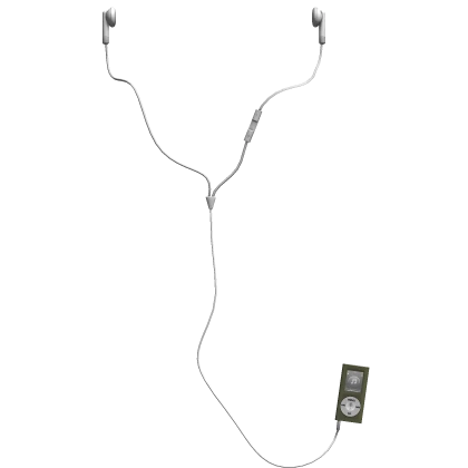 Retro 2000s Earbuds and Music Player Green 1.0