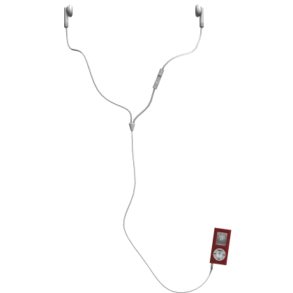 Retro 2000s Earbuds and Music Player 1.0 Red