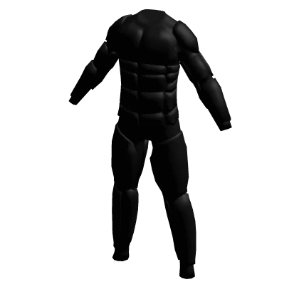 black buff sixpack abs muscle halloween suit