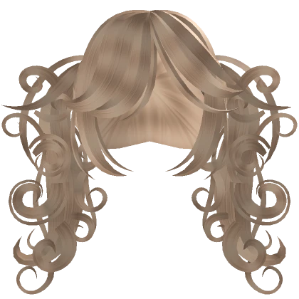 Curly Crescent Moon Pigtails In Blonde