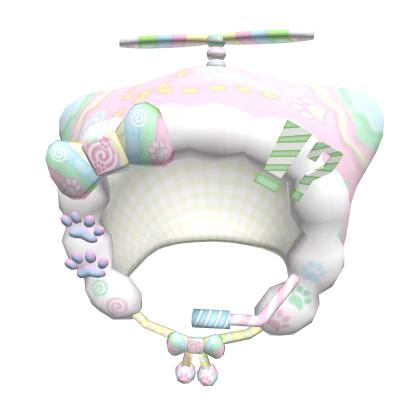 kawaii pastel cat candy gamer propellor hood w mic