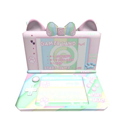 kawaii pastel gamer land cat flip console bag 3.0