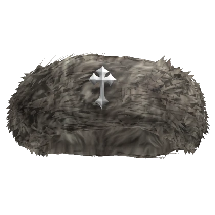 Trapper Fur  Silver Cross Headband