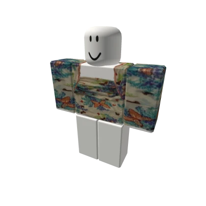 floral blue teal unique long sleeve