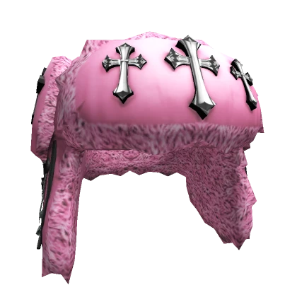 Pink Fur Trim Gothic Ushanka