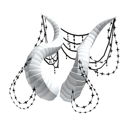 White Black Jewel Adorned Higher Being Horns