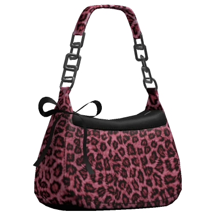 Magenta Leopard Gyaru Fur Purse