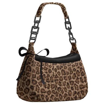 Leopard Gyaru Fur Purse