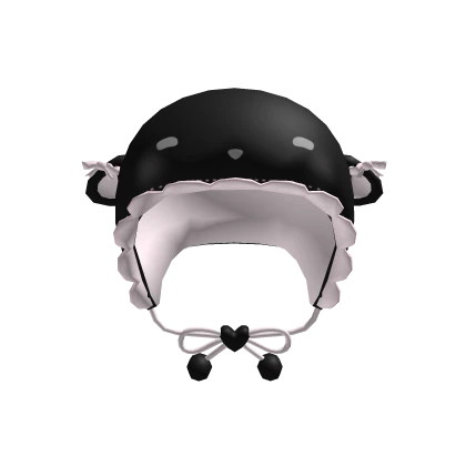 Kawaii Cute lace lamb hood black