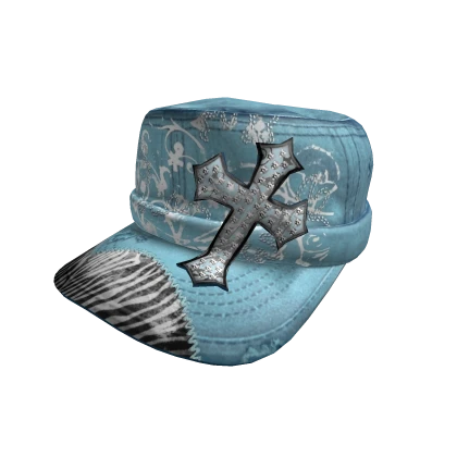 Jeans Denim Y2K Cross Zebra Cap 2000s Mcbling