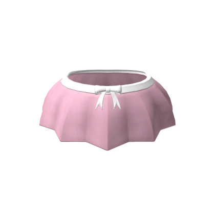 Pink skirt  with bow for chibi doll