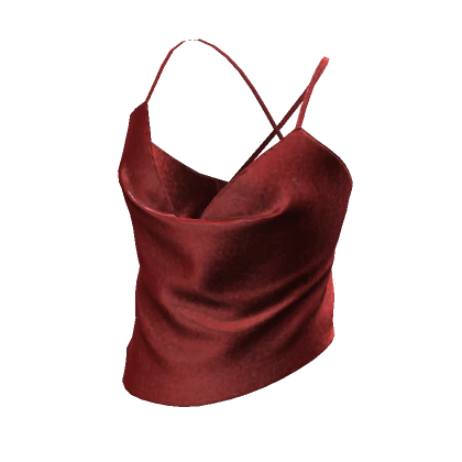 Y2K ☆ Red shiny cowl top