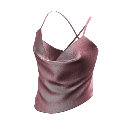 Y2K ☆ Pink shiny cowl top