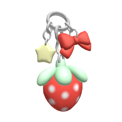 summer strawberry keychains