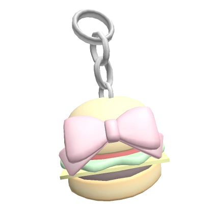 ♡ burger keychain (fast food)